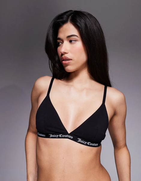  Juicy Couture Sujetador Negro Triangular Con Logo De Juicy Couture 