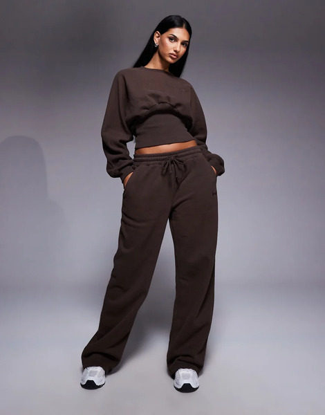  Kaiia Joggers Marrón Chocolate Con Cinturilla De Canalé Rico En Algodón Exclusivos De Kaiia (parte De Un Conjunto)-verde 