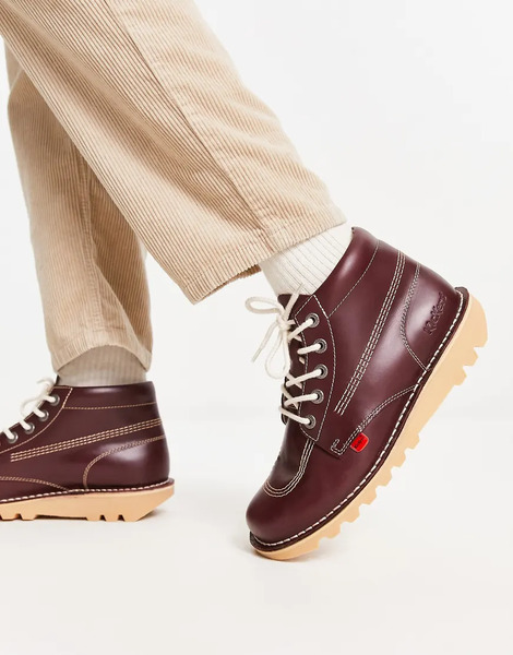  Kickers Botas Rojo Oscuro Kick Hi De Kickers 