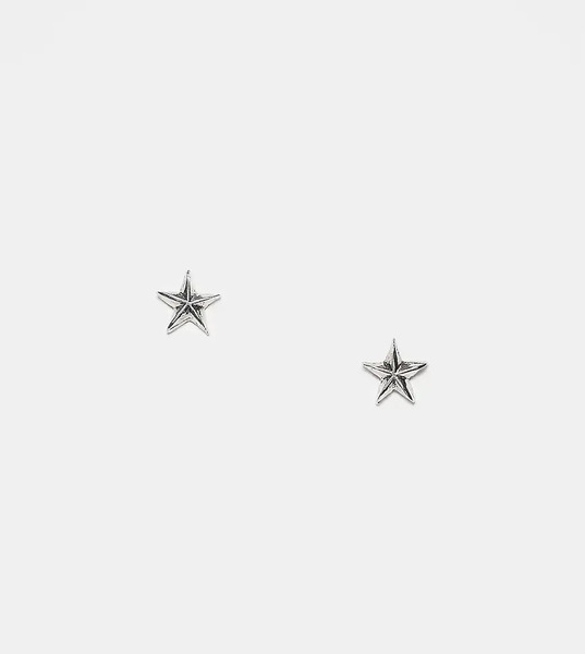  Kingsley Ryan Pendientes De Botón Con Diseño De Estrella De Cuatro Puntas De Plata De Ley De Kingsley Ryan-plateado 