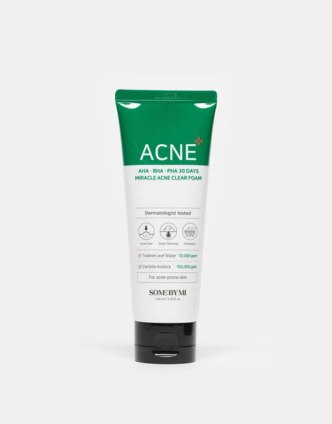  Korean Skincare Espuma Antiacné Con ácidos Aha, Bha Y Pha 30 Day Miracle Acne Clear De 100 Ml De Some By Mi-sin Color 