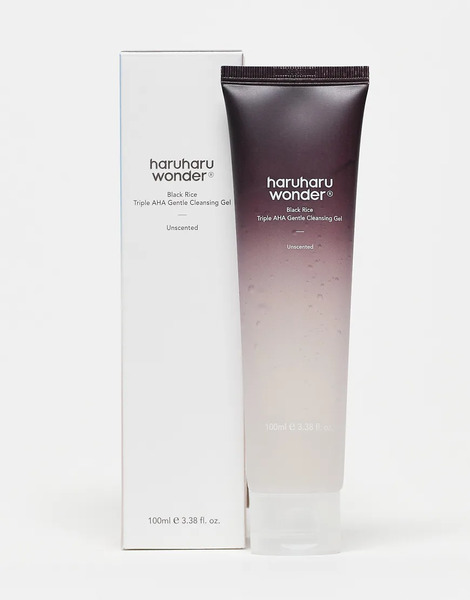  Korean Skincare Gel Limpiador Suave Con Arroz Negro Y Aha Black Rice Triple Aha De 100 Ml De Haruharu Wonder-sin Color 