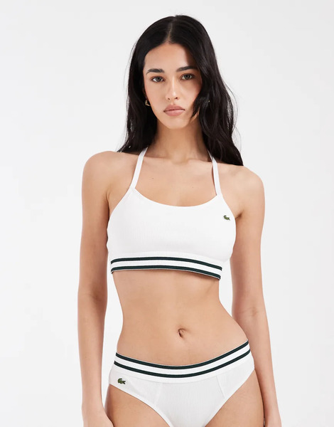 Lacoste Bralette Beis Con Espalda De Nadadora De Lacoste-blanco 
