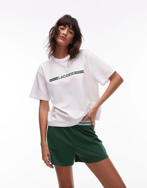  Lacoste Pijama Blanco Y Verde De Lacoste 