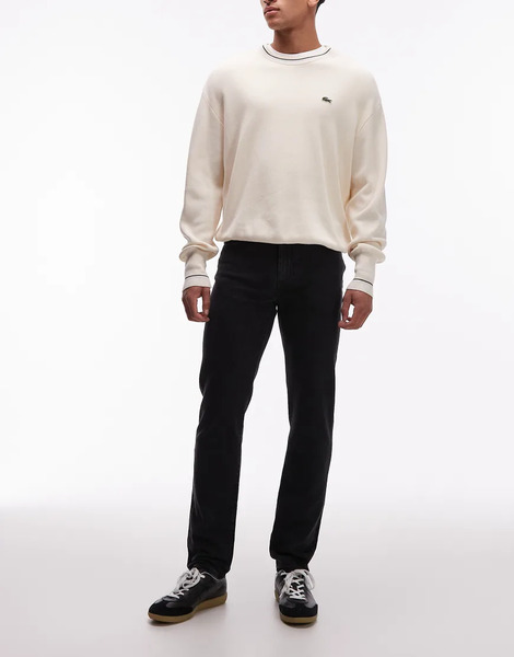  Lacoste Vaqueros Negros De Corte Slim De Lacoste 