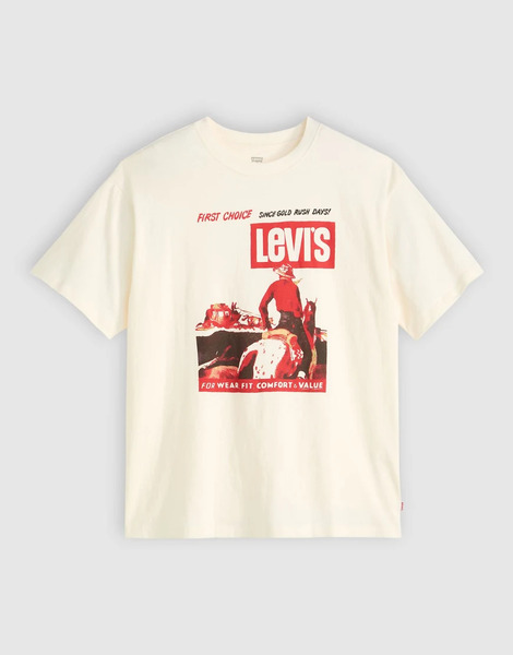  Levi's Camiseta Blanco Hueso Extragrande Con Estampado De Vaquero De Estilo Vintage 1st Choice Archive De Levi's 