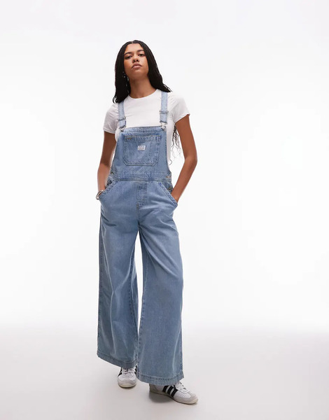  Levi's Peto Vaquero Extragrande Con Lavado Claro De Levi's-azul 
