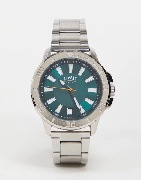  Limit Reloj De Pulsera Plateado Con Esfera Verde De Limit 