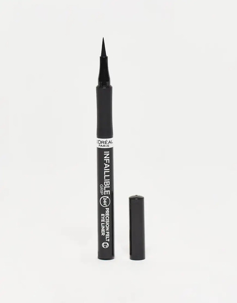  L'oreal Delineador De Ojos Negro Con Punta De 0,4 Mm Y Duración De 27h Infallible Grip Precision Felt De L'oreal Paris 