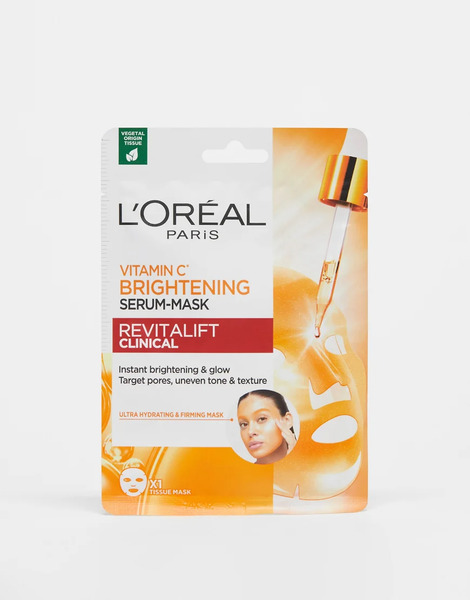  L'oreal Mascarilla Iluminadora Con'sérum De Vitamina C Y ácido Salicílico Instant Brightening De 26 G De L'oréal-sin Color 