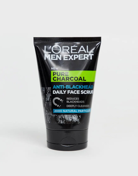  L'oreal Men Expert Exfoliante Facial Diario Para Puntos Negros De Carbón Puro De 100 Ml De L'oreal Men Expert-sin Color 