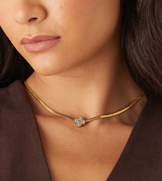 Lost Souls Collar Con Colgante Adorno En Forma De Trébol De Acero Inoxidable Chapado En Oro De 18 Quilates De Lost Souls-dorado 