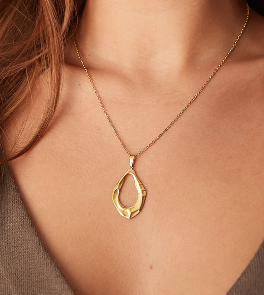 Lost Souls Collar Con Colgante De Tendencia Efecto Fundido De Acero Inoxidable Chapado En Oro De 18 Quilates De Lost Souls-dorado 