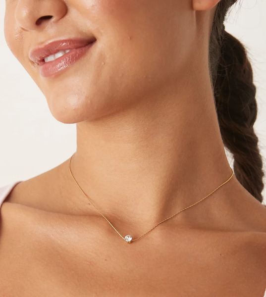  Lost Souls Collar Corto Con Charm De Cristal De Acero Inoxidable Chapado En Oro De 18 Quilates De Lost Souls-dorado 