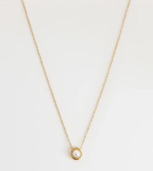  Lost Souls Collar De Acero Inoxidable Chapado En Oro De 18 Quilates Con Colgante Efecto Fundido Con Perla De Lost Souls-dorado 