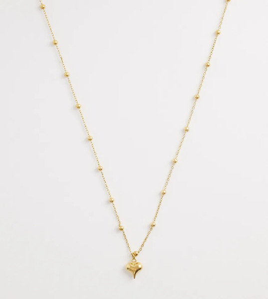  Lost Souls Collar De Cadena Con Colgante De Corazón De Acero Inoxidable Chapado En Oro De 18 Quilates Satellite De Lost Souls-dorado 