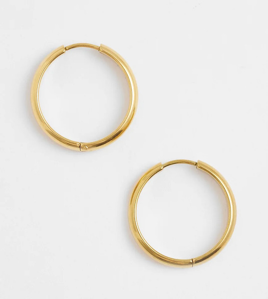  Lost Souls Pendientes De Aro Pequeños De 20 Mm De Acero Inoxidable Chapados En Oro De 18 Quilates De Lost Souls-dorado 