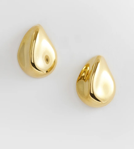  Lost Souls Pendientes De Botón Con Diseño Irregular En Forma De Lágrima De Acero Inoxidable Chapado En Oro De 18 Quilates De Lost Souls-dorado 