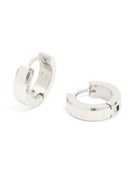  Lovisa Lovisa Men's - Pendientes De Aro Pequeños Plateados Con Acabado Cepillado De Acero Inoxidable Resistente Al Agua 