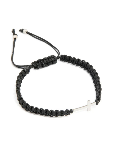  Lovisa Lovisa Men's - Pulsera Negra Con Cierre Ajustable Y Cruz De Acero Inoxidable Resistente Al Agua-negro 
