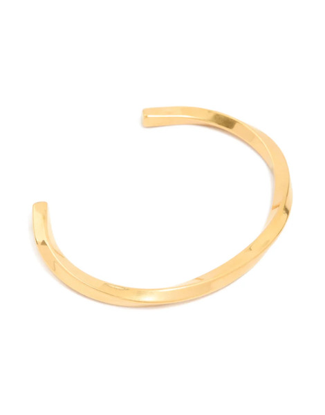  Lovisa Lovisa Men's - Pulsera Rígida Dorada Con Diseño Cuadrado Retorcido De Acero Inoxidable Chapado En Oro Resistente Al Agua-dorado 