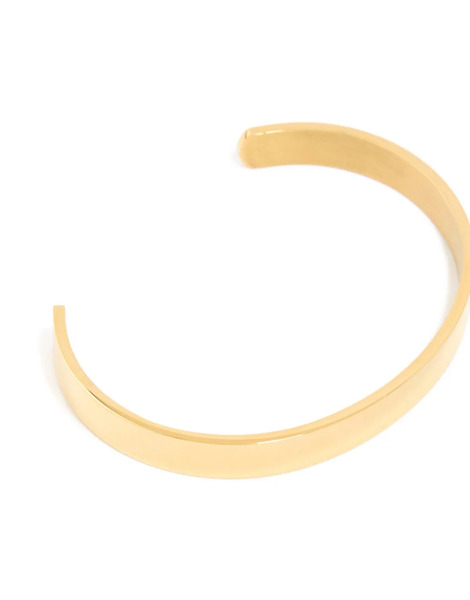  Lovisa Lovisa Men's - Pulsera Rígida Dorada Lisa De Acero Inoxidable Chapado En Oro Resistente Al Agua-dorado 