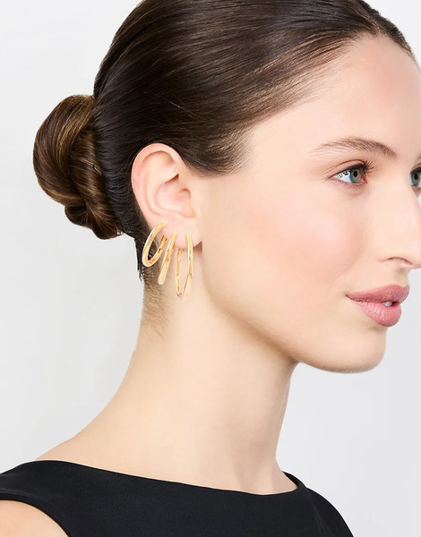  Lovisa Pack De 3 Pendientes De Aro Dorados Grandes Básicos De Acero Inoxidable Resistente Al Agua Chapados En Oro De Lovisa 