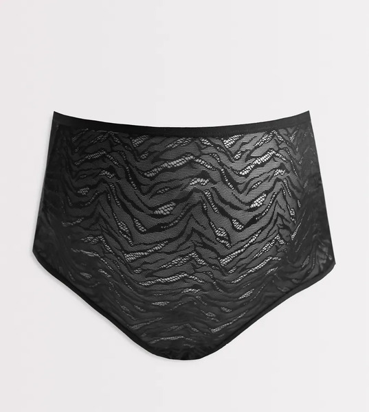  Mama.licious Braguitas Negras Por Encima Del Vientre Con Estampado De Cebra De Malla Transparente De Mamalicious Maternity-negro 