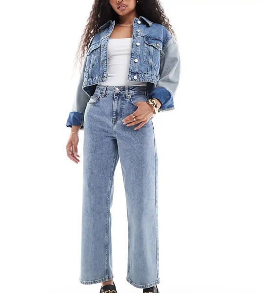  Miss Selfridge Petite Vaqueros De Pernera Recta Con Lavado Medio De Miss Selfridge Petite-azul 