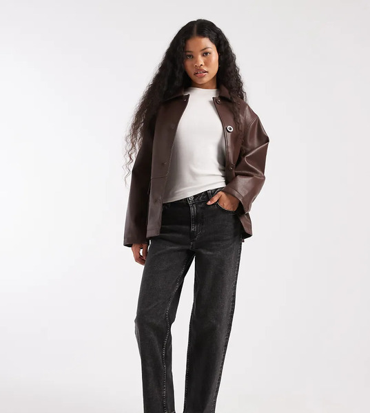  Miss Selfridge Petite Vaqueros De Pernera Recta Con Lavado Negro De Miss Selfridge Petite 