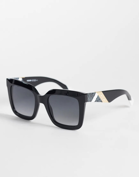  Missoni Sunglasses Missoni Sunglasses - Gafas De Sol Negras Cuadradas Extragrandes Con Lentes Gris Oscuro Sombreadas-negro 