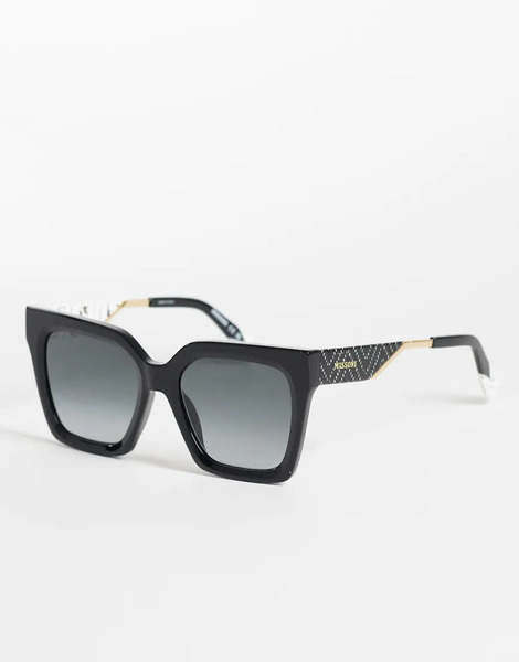  Missoni Sunglasses Missoni Sunglasses - Gafas De Sol Negras Cuadradas Extragrandes Con Lentes Gris Oscuro Sombreadas-negro 