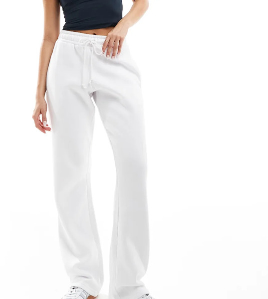  Missyempire Joggers Blancos De Pernera Ancha Con Detalle De Cordón Ajustable Exclusivos De Missy Empire (parte De Un Conjunto) 