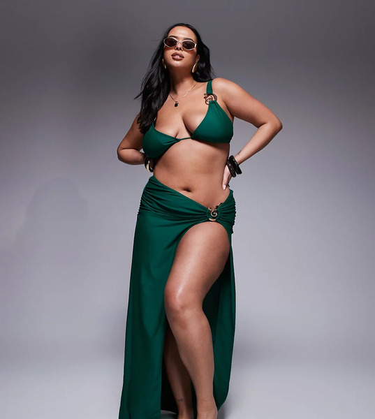  Moda Minx Falda Larga Verde Cruzada De Moda Minx Curve 