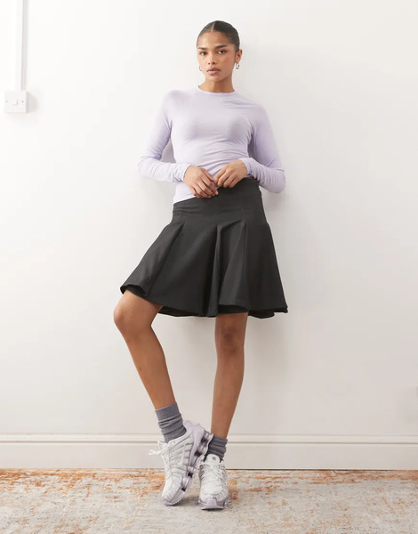  Monki Minifalda Gris Plisada De Monki 