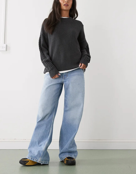  Monki Vaqueros De Pernera Barrel Con Lavado Azul Medio De Monki 