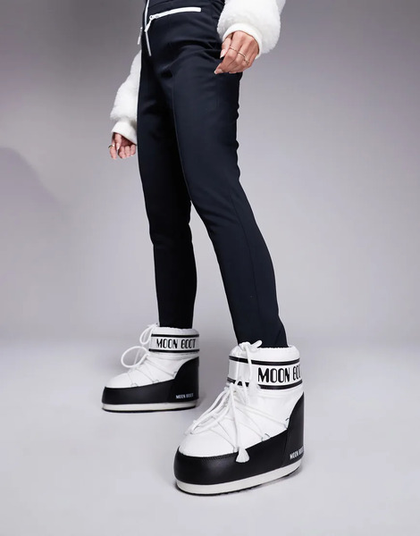  Moon Boot Botas Blancas De Nailon Icon Low Nylon De Moon Boot-blanco 