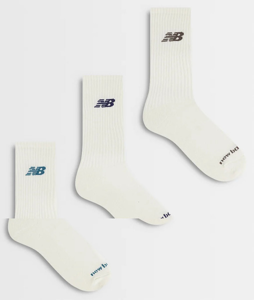  New Balance New Balance - Everyday Seasonal - Pack De 3 Pares De Calcetines En Tonos Neutros De Caña Alta-blanco 