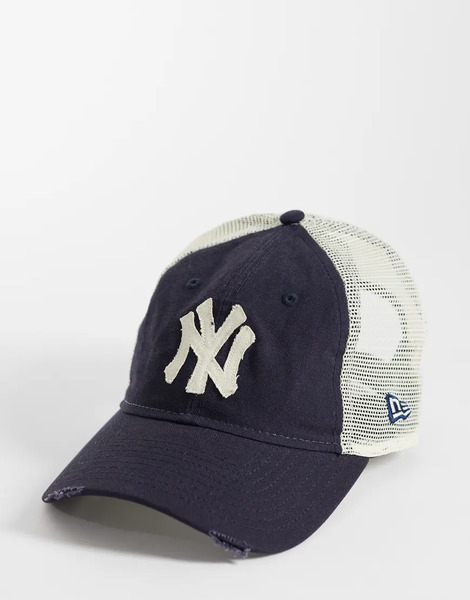  New Era Gorra De Camionero Azul Marino Para Mujer Con Diseño Desgastado Y Detalle De Los Ny Yankees 9twenty De New Era 