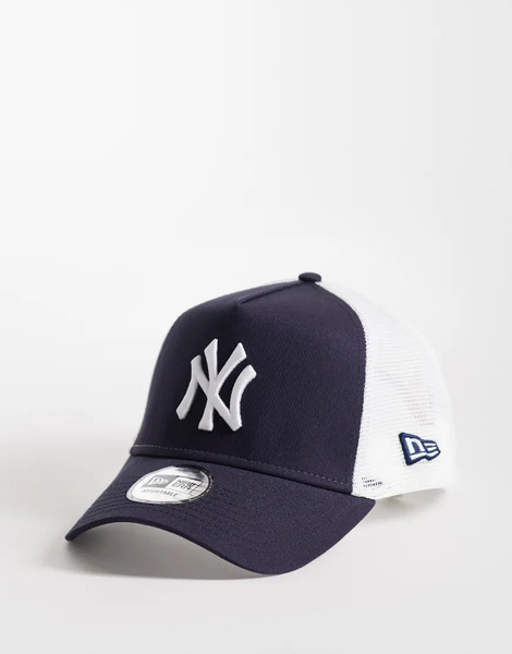  New Era Gorra De Camionero Azul Marino Y Blanca Básica Con Logo De Los Ny Yankees 9forty League De New Era-multicolor 