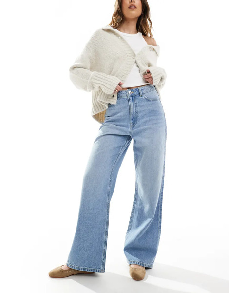  New Look New Look - Adalae - Vaqueros Azul Claro De Pernera Ancha 