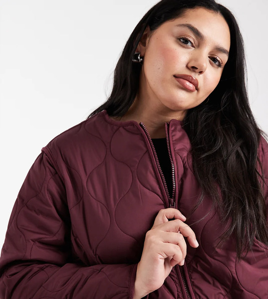  New Look Plus Chaqueta Burdeos Guateada De New Look Curve-rojo 