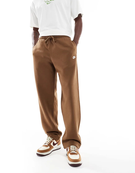  Nike Joggers Marrones De Pernera Recta De Nike Club-marrón 