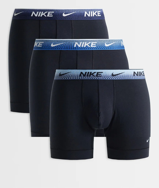  Nike Pack De 3 Calzoncillos Bóxer Azules Básicos Con Cinturillas De Color Azul Y Morado De Algodón Essential Cotton De Nike 