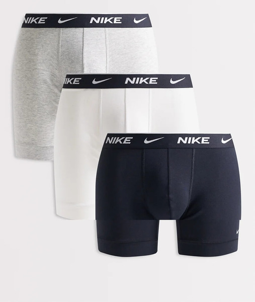  Nike Pack De 3 Calzoncillos Bóxer De Color Negro, Gris Y Blanco Básicos Elásticos De Algodón Essential Cotton Stretch De Nike-multicolor 