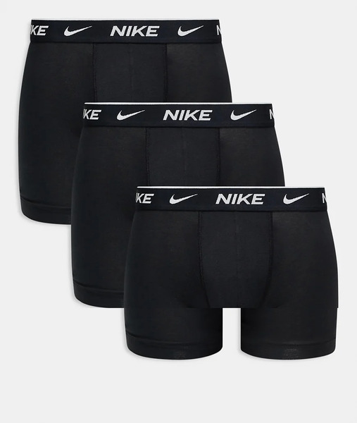  Nike Pack De 3 Calzoncillos Bóxer Negros Elásticos Básicos De Corte Alargado De Algodón Essential Cotton Stretch De Nike 