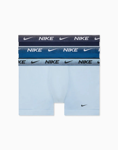  Nike Pack De 3 Calzoncillos En Tonos Azules Básicos Con Cinturillas Degradadas De Algodón Essential Cotton De Nike 