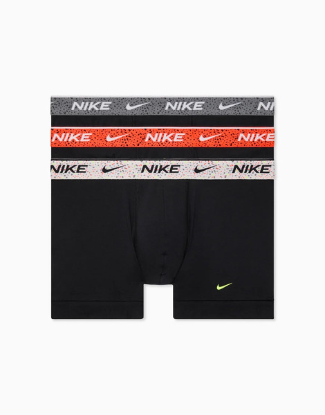  Nike Pack De 3 Calzoncillos Negros Básicos Con Cinturilla De Color Naranja Y Gris Y Estampado Tipo Confeti Algodón Essential Cotton De Nike 