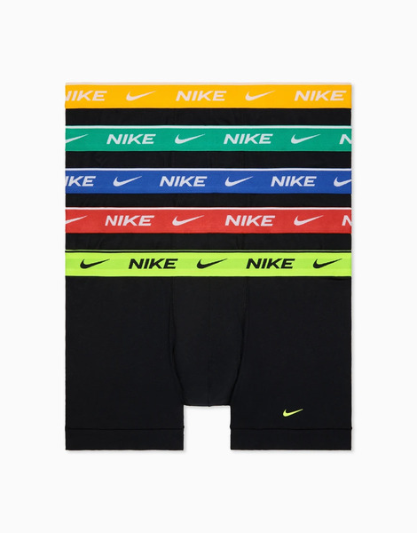  Nike Pack De 5 Calzoncillos Negros Básicos Con Cinturillas De Colores De Algodón Essential Cotton De Nike 