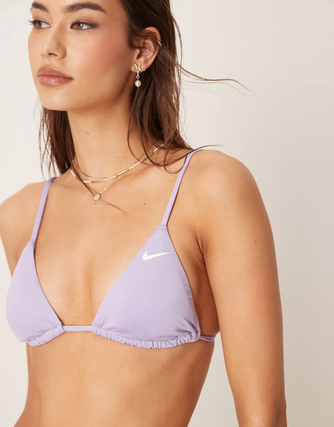  Nike Swimming Top De Bikini Morado Triangular Básico De Nike 